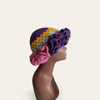 Granny Diamond Ruffle Hat