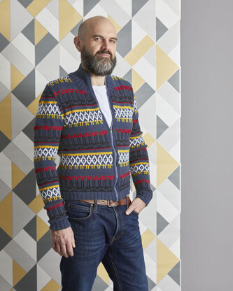 Bengt Cardigan - Knitting Pattern For Men in MillaMia Naturally Soft Merino by MillaMia