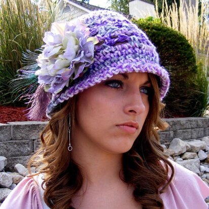 Purple Majesty Crochet Cloche