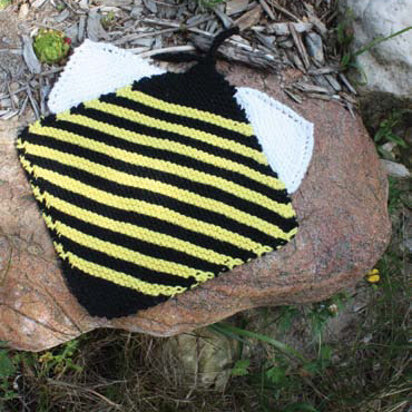 Bee Dishcloth in Lily Sugar 'n Cream Solids