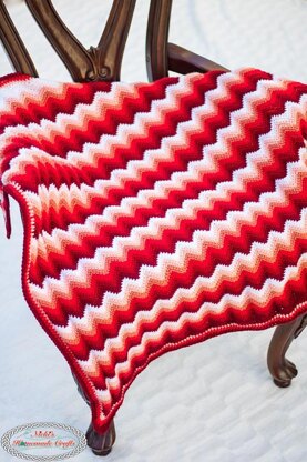 Gradient Chevron Baby Blanket