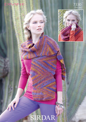 Scarf, Wrap and Snood in Sirdar Divine - 7330 - Downloadable PDF