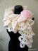 Chunky Crochet Ruffle Scarf "Winter Honeymoon"