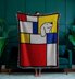 Mondrian Puppy Dog Blanket C2C Crochet Pattern, 100x120 blocks graph
