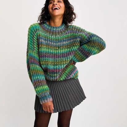 Semi-Precious Sweater Knitting Pattern in Sirdar Jewelspun With Wool Chunky - Downloadable PDF