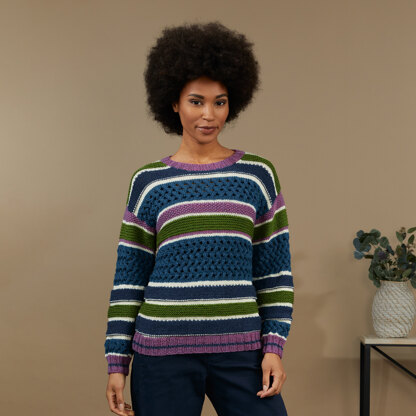 Star Peak Pullover - Jumper Knitting Pattern for Women in Tahki Yarns Superwash Merino Worsted Twist