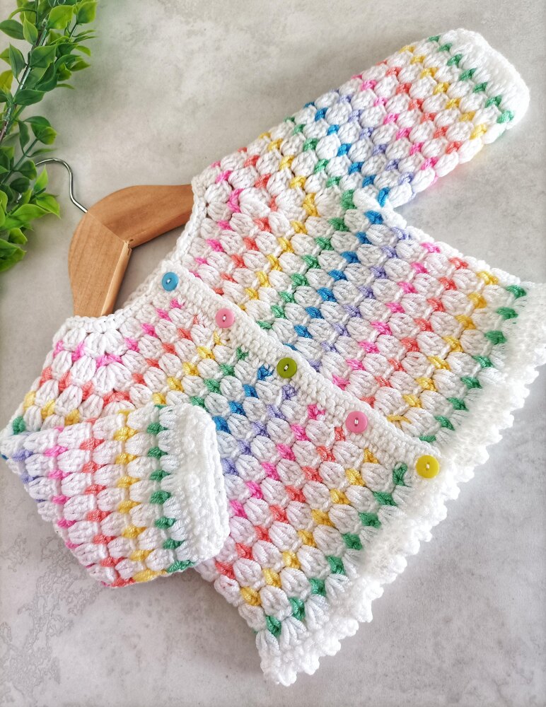 One piece crochet baby on sale sweater