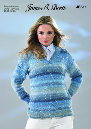 Sweater in James C. Brett Northern Lights - 511 - Leaflet