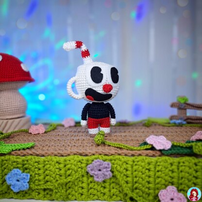 Cuphead, Mugman and Ms. Chalice amigurumi pattern (chibi version)