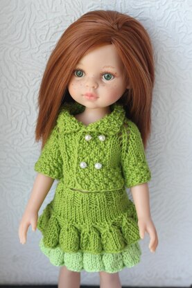 12-inch Dolls Cardigan and Skirt