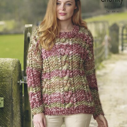 Sweater & Waistcoat in King Cole Super Chunky - 4754 - Downloadable PDF