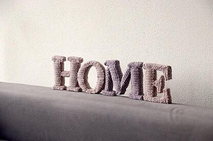 HOME 3D Letters Crochet Pattern, 3D Words