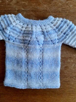 Top down baby cardigan