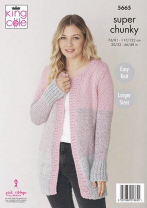 Jackets Knitted in King Cole Timeless Super Chunky and Timeless Classic Super Chunky - 5665 - Downloadable PDF