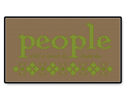 People Quote - It Crowd - PDF Cross Stitch Pattern