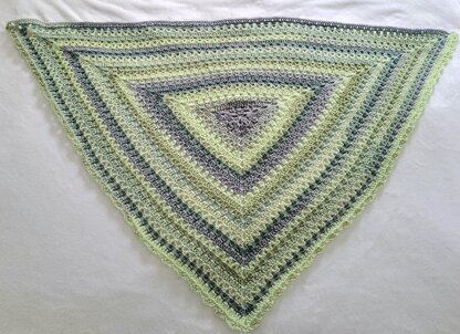 Tulip Center Triangle Shawl