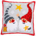 Vervaco Christmas Gnomes with Star Cushion Cross Stitch Kit - 40cm x 40cm