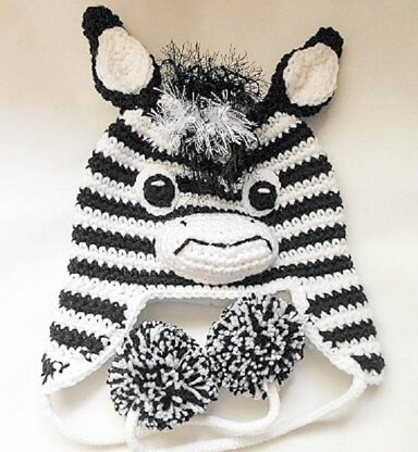 Zebra Earflap Hat