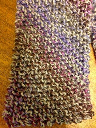 Diagonal Knit Garter Stitch Scarf