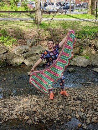 Cosmic Drip Shawl