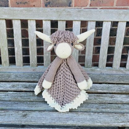 Highland Cow Baby Lovey Crochet Pattern