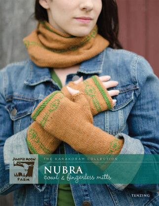 Nubra Cowl & Fingerless Mitts in Juniper Moon Tenzing - Downloadable PDF