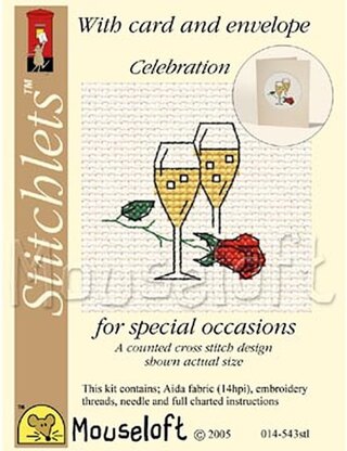 Mouseloft Celebration Card Occasions Stitchlets Cross Stitch Kit - 100 x 125 x 12