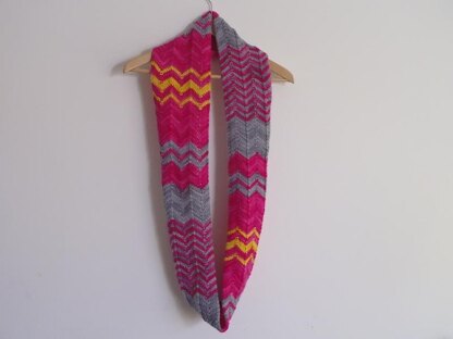 Chevron cowl or infinity scarf