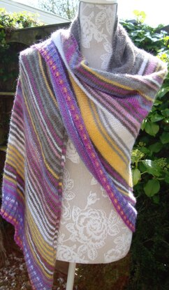 Colorful Lines Shawl