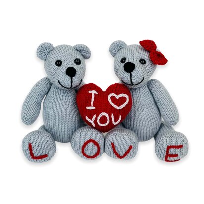 I Love You Teddies in Deramores Studio DK - Downloadable PDF