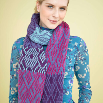 Shadows and Light Scarf in Lion Brand Cotton-Ease - 90634AD