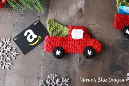 Red Truck Gift Card Holder