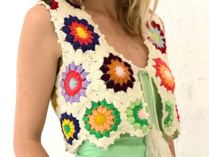 Vintage Hexagon Vest Crochet Pattern