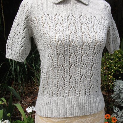 Vintage Lacy Sweater with Collar