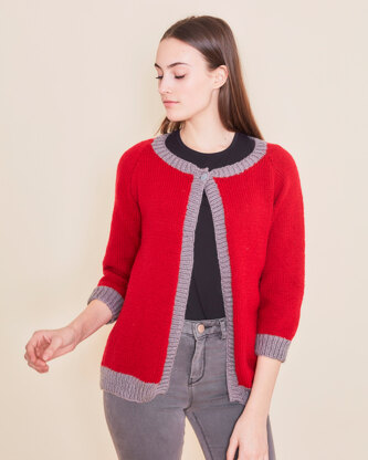 "Swing Cardigan" - Free Cardigan Knitting Pattern For Women in Paintbox Yarns Simply Aran