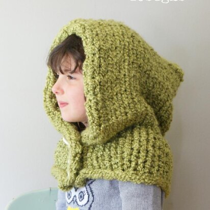 Chunky Knit Hood (hat027) - knitting pattern