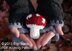 Chunky Knit Woodland Toy Ornaments: Mushroom, Acorn, Heart, Hedgehog (approx. 3")