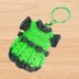 A crochet min dress keychain