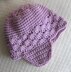 Scalloped Baby Hat with Flaps Crochet Pattern