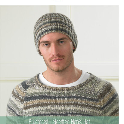 Mens Hat in West Yorkshire Spinners Bluefaced Leicester DK Country Birds Collection - Downloadable PDF