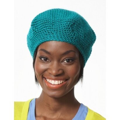 Classic Crochet Beret in Bernat Satin