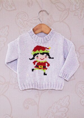 Intarsia - Girl Elf Chart - Childrens Sweater