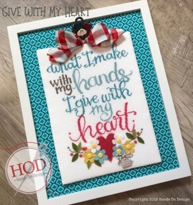 Hands On Design Give With My Heart - HD185 -  Leaflet