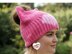 Messy Bun Cat Hat with Heart