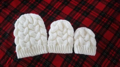 Fluffy Snow  Maman et Enfant Bonnet Tuque