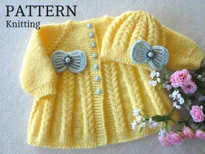 Knitting PATTERN Baby Jacket and Baby Hat