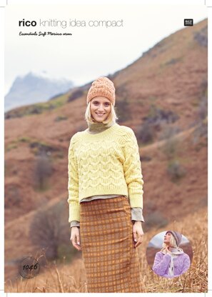 Women's Cardigan, Hat and Jumper in Rico Essentials Soft Merino Aran - 1046 - Downloadable PDF