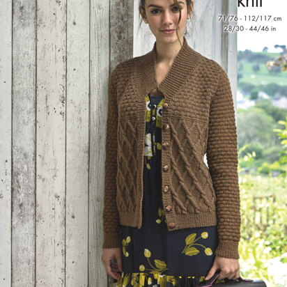 Cardigan & Waistcoat in King Cole Merino Blend DK - 5076 - Downloadable PDF - knitting pattern