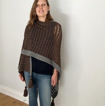 Crochet Ruana Pattern: Easy Peasy Two Rectangle Ruana