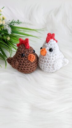 Chicken amigurumi pattern, crochet hen, bird crochet pattern